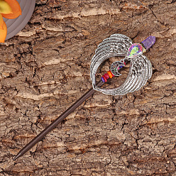 Wing Палочки для волос из дерева, аксессуары для волос для женщин и девочек, крыло, 250x100 мм