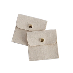 Желтая Старая Ткань  Бархатные мешочки для хранения украшений с кнопкой, для упаковки свадебной вечеринки, квадратный, старое кружево, 8x8 см