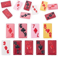 (52) Непрозрачная лаванда 9 шт. 9 цвета окрашенные стеклянные бусины эмалевые бусины, бусины ручной работы, игральная карта, разноцветные, 24.5~25x14.5~15x7.5~8.5 мм, отверстие : 1.6~1.8 мм, 1 шт / цвет