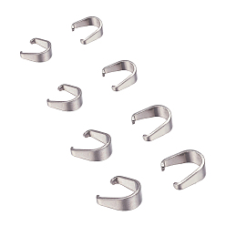 Stainless Steel Color 304 Stainless Steel Snap on Bails, Stainless Steel Color, 7.4x7.2x1.7cm, 240pcs/box
