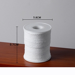 Белый Фитиль свечи, неотбеленные бездымные фитили для свечей, белые, шпуля: 5.8x6.7 см, 50 м / рулон