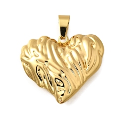 Золотой 304 подвески из нержавеющей стали, шарма сердца, золотые, 30x35x9 мм, отверстие : 5x10 мм