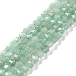 Aventurine Verte Naturelles aventurine verte brins de perles, facette, lanterne, 5.5x5.5mm, Trou: 0.8mm, Environ 62 pcs/chapelet, 14.96'' (38 cm)
