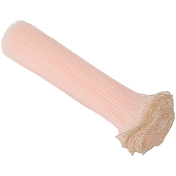 Персиковый Слойка Мятая волнистая марлевая пряжа цветочные букеты упаковка упаковка, подходит для украшения подарка на день святого валентина, розовые, 28x0.15 см, 3.8м / комплект