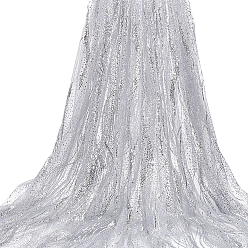 Gris Clair Tissu à paillettes en polyester, accessoires de robe de mariée, gris clair, 2000x1720x0.5mm