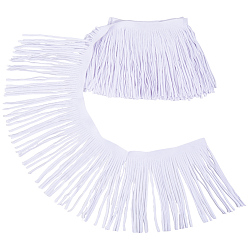 Белый 1лента из замшевой ткани с кисточками, для аксессуаров для одежды, украшение подарка, белые, 5-7/8 дюйм (150 мм), около 2.19 ярдов (2 м) / шт