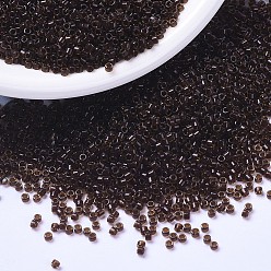 (DB1393) Темный Янтарь с Подкладкой из Топаза Бусины miyuki delica, цилиндр, японский бисер, 11/0, (дб 1393) темный топаз с янтарем, 1.3x1.6 мм, отверстие : 0.8 мм, Около 100000 шт / 500 г