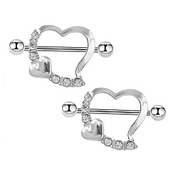 Сердце 304 защитный кожух из нержавеющей стали, цвет нержавеющей стали, сердце, 19x31 мм