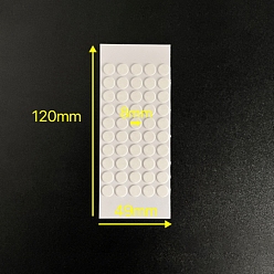 Прозрачный Круглый прозрачный акриловый двусторонний клей, прозрачные, 8x0.5 мм, 50 шт / комплект