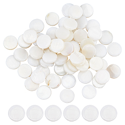 Морская Ракушка 150Штуки из натуральных пресноводных ракушек, плоско-круглые, цвет морской раковины, 9x9x2 мм, отверстие : 1 мм