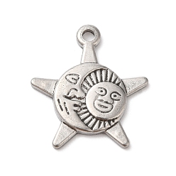 Солнце 304 подвески из нержавеющей стали, цвет нержавеющей стали, солнце, 22x20x2 мм, отверстие : 2 мм
