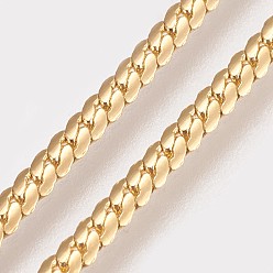 Real 18K Gold Plated PVD Vacuum Plating Brass Chain Necklaces Making, with Lobster Claw Clasps, Long-lasting Plated, Real 24K Gold Plated, 23.4 inch(59.5cm), 2mm