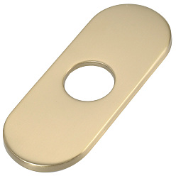 Золотой Овальные заглушки для отверстий для смесителей из нержавеющей стали, опорная плита, золотые, 65x160x8 мм