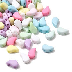 (52) Непрозрачная лаванда Непрозрачные акриловые бусины, слеза, разноцветные, 9x5.5x3.7 мм, отверстие : 1.4 мм, Около 5000 шт / 500 г