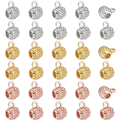 (52) Непрозрачная лаванда 30шт 3 цвета стойка покрытие латунные трубки дужки, бочкообразные бусины под залог, без кадмия и без свинца, долговечный, разноцветные, 8.5x6x5.8 мм, отверстие : 1.6 мм, внутренний диаметр: 2.4 мм, 10 шт / цвет