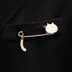 Light Gold Английские булавки из эмалированного сплава, золотой свет, 37x62.5 мм