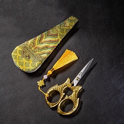 Золотой Ножницы из нержавеющей стали, швейные ножницы, золотые, 130x68 мм