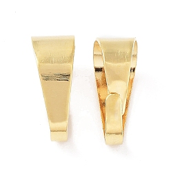 Real 24K Gold Plated Brass Snap on Bails, Cadmium Free & Lead Free, Real 24K Gold Plated, 13x8x5mm