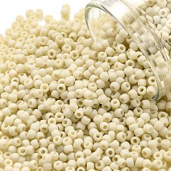 (51F) Opaque Frost Light Beige Тохо 11/0 круглые бусины, японский бисер, (51 f) непрозрачный морозный светло-бежевый, 2.2 мм, отверстие : 0.8 мм, Около 5555 шт / 50 г