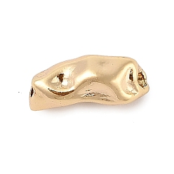 Настоящее золото 18K Самородки латунные бусины, реальный 18 k позолоченный, 9.5x4.5x4.5 мм, отверстие : 1 мм