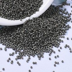 (DB1175) Galvanized Matte Graphite MIYUKI Delica Beads, Cylinder, Japanese Seed Beads, 11/0, (DB1175) Galvanized Matte Graphite, 1.3x1.6mm, Hole: 0.8mm, about 2000pcs/bottle, 10g/bottle