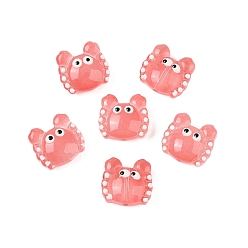 Легкий Лосось Прозрачные стеклянные бусины, бусины ручной работы, краб, светлый померанцевый, 12.5x14x7 мм, отверстие : 1 мм