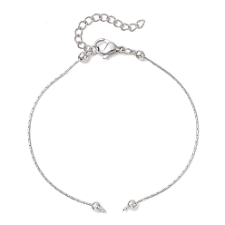 Нержавеющая Сталь Цвет 1мм 304 изготовление браслета-цепочки Boston Link из нержавеющей стали, не тускнеет, цвет нержавеющей стали, 6.97 дюйм (17.7 см)