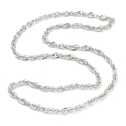 Нержавеющая Сталь Цвет Не тускнеет 304 ожерелья из нержавеющей стали, с карабин-лобстерами , цвет нержавеющей стали, 27.75 дюйм (70.5 см), 5.5 мм