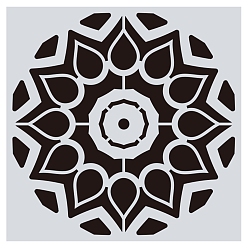 Белый Цветочный узор экологически чистый ПЭТ пластик полый рисунок силуэт трафарет, трафареты для рисования граффити своими руками, квадратный, белые, 15x15 см