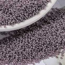 (RR437) Opaque Mauve Luster MIYUKI Round Rocailles Beads, Japanese Seed Beads, (RR437) Opaque Mauve Luster, 15/0, 1.5mm, Hole: 0.7mm, about 5555pcs/bottle, 10g/bottle