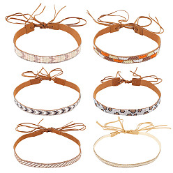 (52) Непрозрачная лаванда 6 шт. 6 стили повязки для шляп из искусственной замши и стекла, для ковбойской шляпы, шляпа-федора с загнутыми полями, украшение соломенной шляпы, разноцветные, 1230~1380 мм, 1 шт / стиль