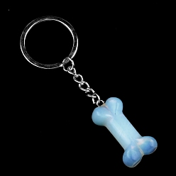 Опал Костяной брелок, подвесное украшение для рюкзака из натурального синтетического опалита, 9 см