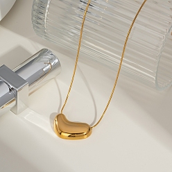 Золотой Ожерелья с подвеской в форме сердца из нержавеющей стали в европейском стиле для женщин и мужчин, золотые, 15.94 дюйм (40.5 см)