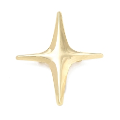 Golden Alloy Lapel Pin Brooches for Backpack Clothes, Star, Golden, 68x59mm
