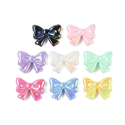 (52) Непрозрачная лаванда Uv акриловые покрытия бусины, бантом, разноцветные, 25.5x33x9 мм, отверстие : 2.8 мм