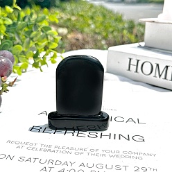 Обсидиан Статуэтки из надгробия из натурального обсидиана, статуи для украшения домашнего рабочего стола, 65x50 мм