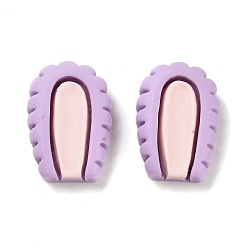Лиловый Симпатичные кабошоны из непрозрачной смолы, уши мультяшного кролика, сирень, 18x13x6 мм