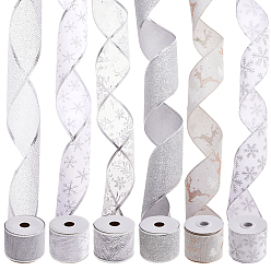 Mixed Shapes 30 ярдов 6 стили полиэстер с пластиковыми лентами, аксессуары для одежды, разнообразные, 2-1/2 дюйм (63 мм), около 5.00 ярдов (4.57 м)/стиль