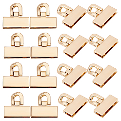 Golden 16Pcs Alloy Bag Connector Anchor Buckles, for Bag Strap Hanger, Golden, 2.8x2.75x0.45cm, Hole: 5.5mm