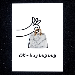 Говлит Украшения для сумок из натурального хаулита, с бумажными карточками и золотой сумкой, фигурка для украшения дома, энергетический камень рейки для исцеления, 28x25 мм