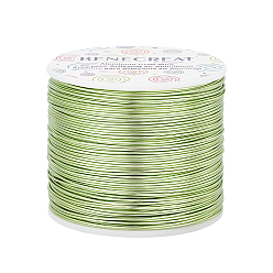 Желто-Зеленый Круглая алюминиевая проволока, желто-зеленый, 18 датчик, 1 мм, около 492.12 футов (150 м) / рулон