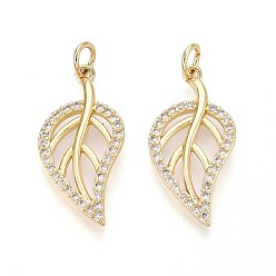 Настоящее золото 16K Латунные микро проложить кубического циркония подвески, лист, с целью перехода в кольце, реальный 16 k позолоченный, 24x12x2 мм, отверстие : 3 мм
