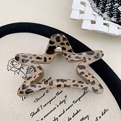 Звезда Пластиковые зажимы когтя волос, аксессуары для волос для женщин и девочек, леопард, звезда, 110x65 мм