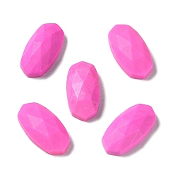 Violet Teints cabochons howlite naturelle, ovale à facettes, violette, 14x7x4mm