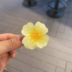 Pink Цветочные пластиковые заколки для волос с когтями, аксессуары для волос для женщин и девочек, розовые, 40x40x30 мм