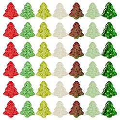 (52) Непрозрачная лаванда 80 шт 7 цвета прозрачные стеклянные бусины, рождественская елка, разноцветные, 16~16.5x15x5~5.5 мм, отверстие : 0.8~1.2 мм