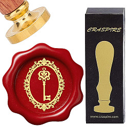 Key Латунные восковые печати с деревянной ручкой, для diy scrapbooking, ключ, 25 мм