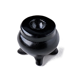 Обсидиан Резные фигурки печи исцеления из натурального обсидиана, Украшения из камня с энергией Рейки, 30x30 мм