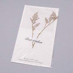 Alice blau Papierkarten, mit getrockneten Blumen, für die Brautdusche, Hochzeit, Partys & mehr, Alice blau, 160x90x4 mm