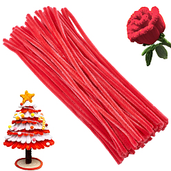 Светло-Вишневый 100шт. плюшевые палочки своими руками, стебли синели, трубочисты, материал для детских поделок, светло-вишневый, 300x6 мм